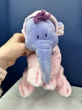 Disney Lumpy Heffalump Winnie The Pooh Plush Teddy pink suit purple 9” tall