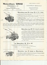 SIMAR TILLER TYPE 24 25 40 / catalogue brochure leaflet leaflet