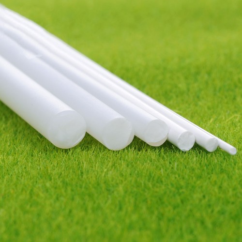 White abs plastic rod round - abs,