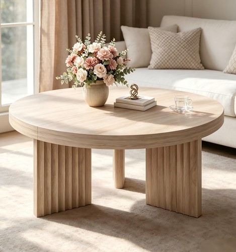 Modern fluted leg coffee - modern, table