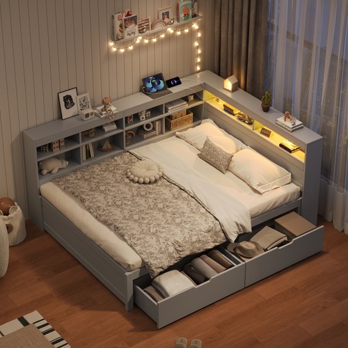 Double bed 4ft6 - bed, with