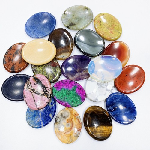Natural crystal worry stone - crystal,
