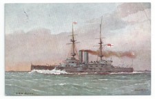 HMS GLORY Canopus class Battleship Royal Navy Used PC 1908 W Fred Mitchell