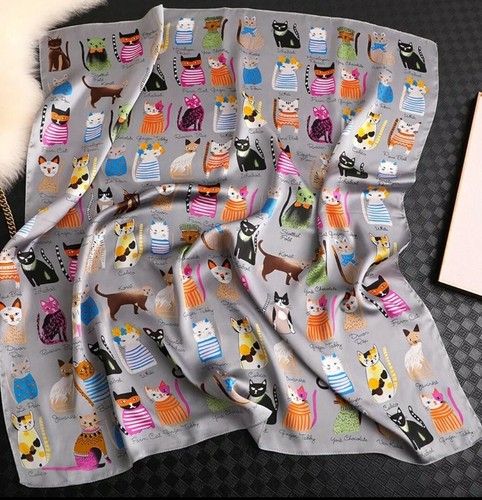 Silk blend grey novelty cat - blend,