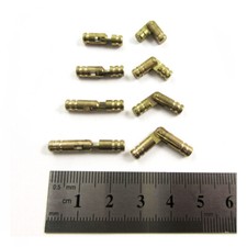 4mm TINY CONCEALED INVISIBLE INTEGRAL BRASS BARREL HINGES *15mm 17mm 20mm 25mm* 