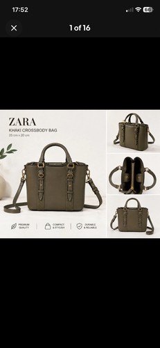 Zara khaki crossbody bag - crossbody, new