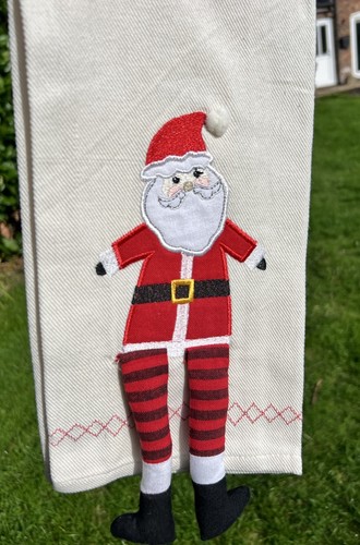 Christmas embroidered tea - christmas,
