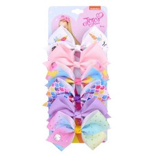 6x Large Hair Bows Girls