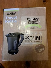 New Vonshef Travel Kettle 0.5L Dual Voltage Hotel Caravan University Camping