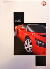 Vauxhall VX220 Brochure 2003