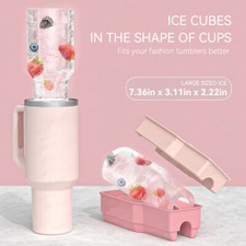 Tumbler Ice Mold for Stanley Cup 40oz Silicone Reusable Ice Cube Tray
