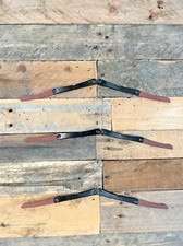 3 VINTAGE 50'S 60'S FINNIGANS BOND STREET WOOD METAL FOLDING TRAVEL COAT HANGERS