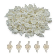 10mm & 12mm Satin Ribbon Roses