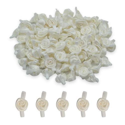 Satin ribbon roses 10mm 12mm - satin,