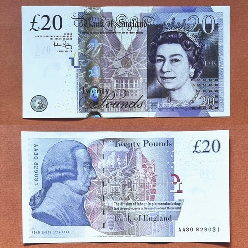 Old twenty pound note - twenty,
