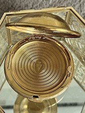 Vintage 1950s Kigu Flying Saucer Gilt Powder Compact