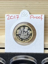 2017 Proof Floral £1 One Pound Coin Brilliant Uncirculated BUNC BU Royal Mint