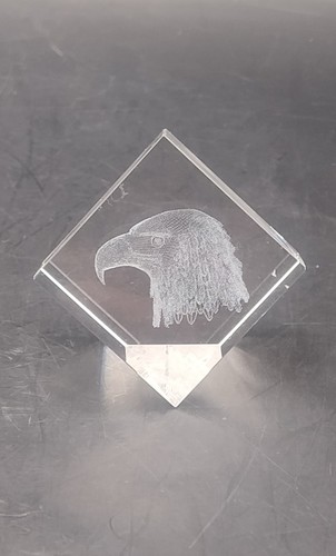 Crystal glass eagle head - crystal,