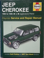 Haynes workshop manual 1943 Jeep Cherokee 93 - 96 Petrol Hardback Good condition