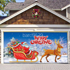 Christmas Garage Door Banner Decoration, Christmas Large Garage Cover Decorate!