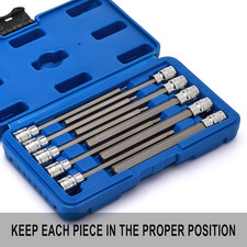 10 PCS 3/8" Drive Long Hex Bit