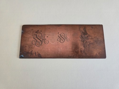 Antique copper printing plate - printing,