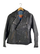 60 70S/Opti/Kett/Leather Jacket Blouson/Leather/Blk/Plain