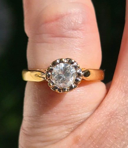 18ct gold diamond ring 72g - gold,