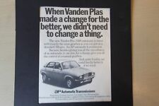 Original mag advert VANDEN PLAS ALLEGRO 1500 automatic frame-ready wall-art 