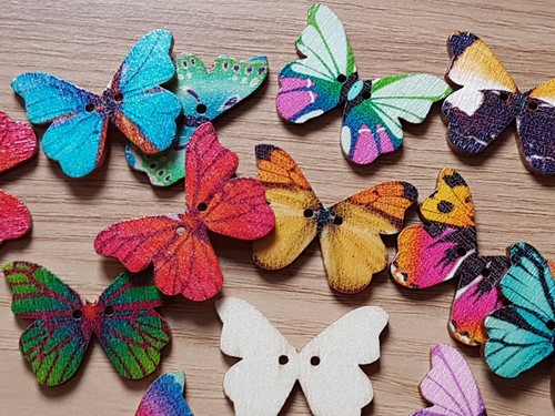 Mixed wooden butterfly - mixed,