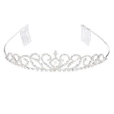  Kids Tiara Communion Dresses White Girls Crown Hair Accessories Women's Miss