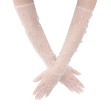 Long banquet gloves mesh - long,
