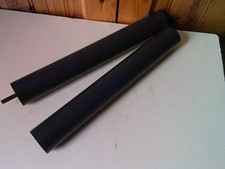 Pair of Hard Plastic Rollers 2"/5cm Diameter x 14" /36cm long : One with axle