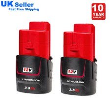 2x Batteries For Milwaukee M12