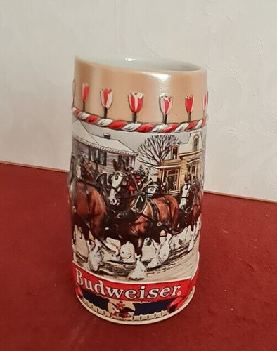 Budweiser christmas beer stein - budweiser,