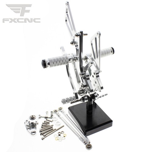 Cnc silver rearsets footpeg - cnc,