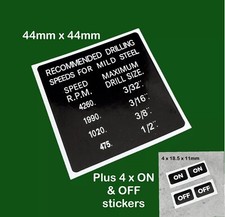 Fobco Star Vinyl Sticker Pillar Drill Elliott Progress Pedestal Drill Gear