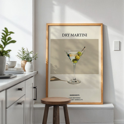 Cocktail poster dry martini - poster,