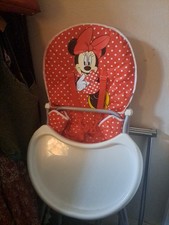 Disney Baby High Chair Foldable, Minnie Mouse Pattern