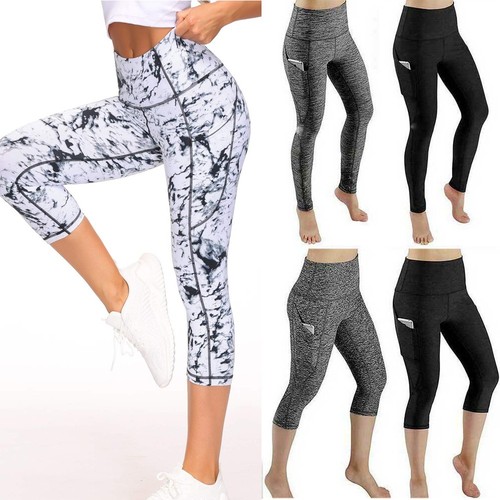 Women capri yoga pants pocket - capri,