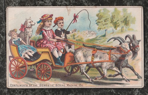 Victorian trade card boy girl - trade,
