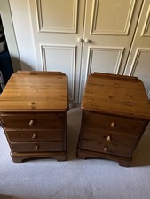 Pair Bedside Drawers Tables Ducal Pine Victoria Vintage 