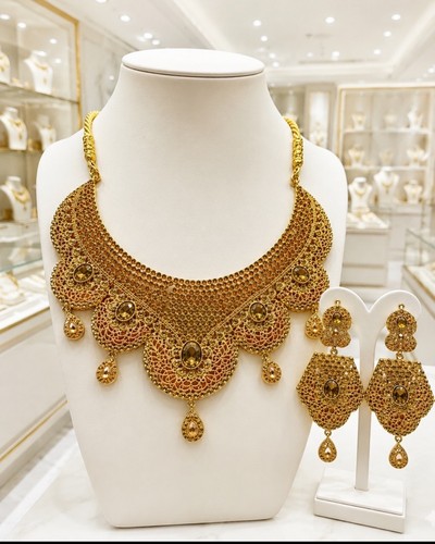Gold tone asian bridal - gold,
