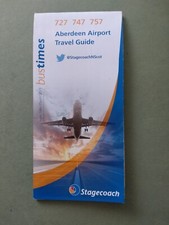 727 Jet Stagecoach Bus Timetable From Aberdeen Airport to Aberdeen, Scotland...