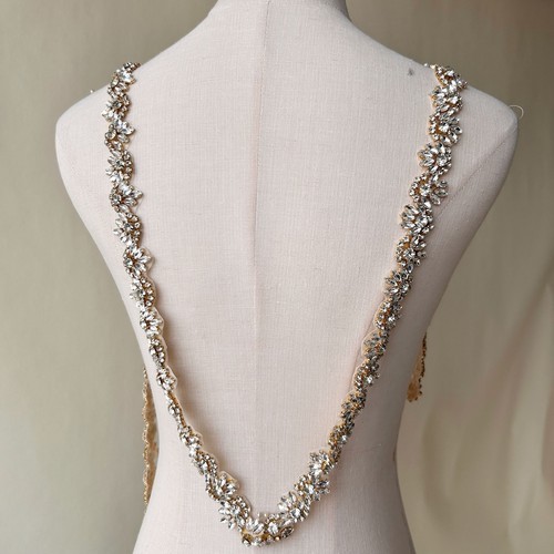 Iron rhinestone belt - on,