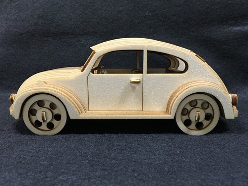 Laser cut wooden beetle - beetle, 3d
