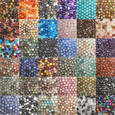 Natural Gemstone Round Spacer Loose Beads 4mm 6mm 8mm 10mm DIY Jewellery Making