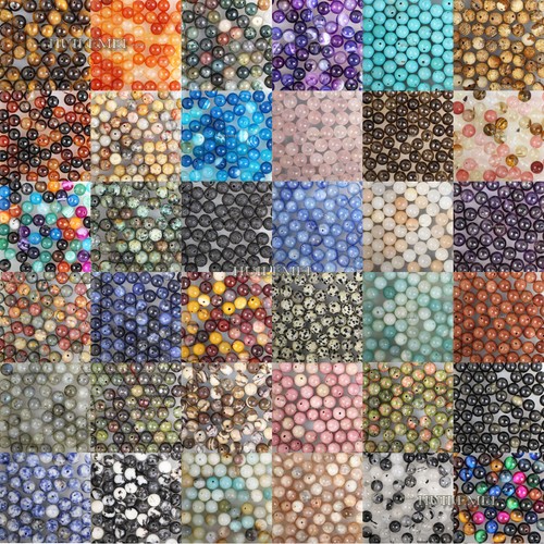 Natural gemstone round - gemstone, spacer