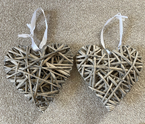 Natural heart wicker - natural,