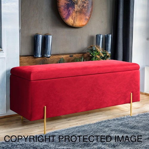 Luxury velvet ottoman storage - luxury,
